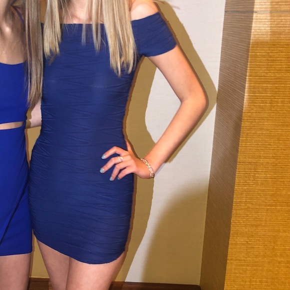 windsor light blue satin dress